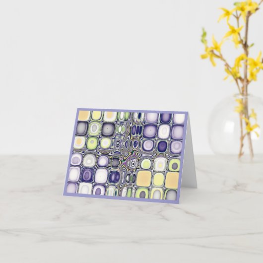 Farbstudien...Blue Agate Note Card Karte (Gelbe Blume)