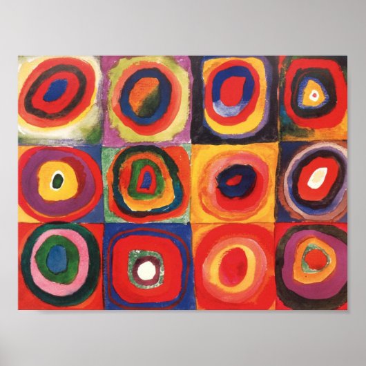 Farbstudium Quadrat - farbige Kunst Poster (Vorne)