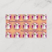 Farbsunglaschen Schafe Strickhaut Visitenkarte (Rückseite)