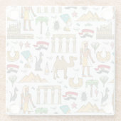 Farbsymbole in Ägypten Glasuntersetzer (Rückseite)