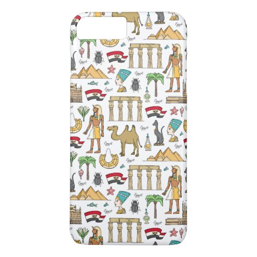 Farbsymbole von Ägypten-Muster Case-Mate iPhone Hülle (Rückseite)