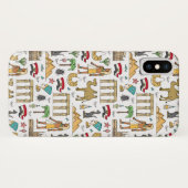 Farbsymbole von Ägypten-Muster Case-Mate iPhone Hülle (Rückseite (Horizontal))