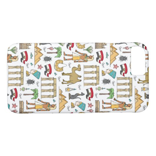 Farbsymbole von Ägypten-Muster Case-Mate iPhone Hülle (Rückseite (Horizontal))
