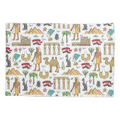 Farbsymbole von Ägypten-Muster Kissenbezug (Rückseite-Links)