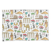 Farbsymbole von Ägypten-Muster Kissenbezug (Vorderseite-Rechts)