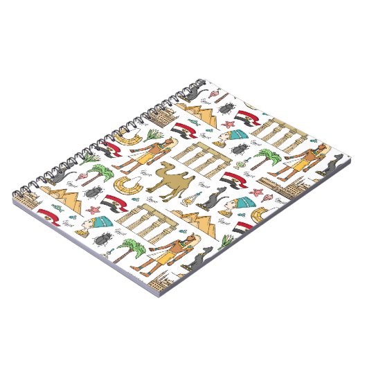 Farbsymbole von Ägypten-Muster Notizblock (Linke Seite)