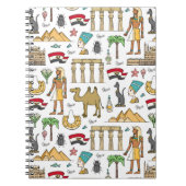Farbsymbole von Ägypten-Muster Notizblock (Vorderseite)