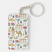 Farbsymbole von Ägypten-Muster Schlüsselanhänger (Rückseite)