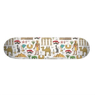 Farbsymbole von Ägypten-Muster Skateboard