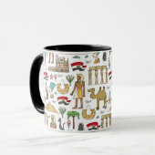 Farbsymbole von Ägypten-Muster Tasse (Vorderseite Links)