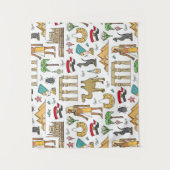 Farbsymbole von Ägypten-Muster Wandteppich (Vorderseite)