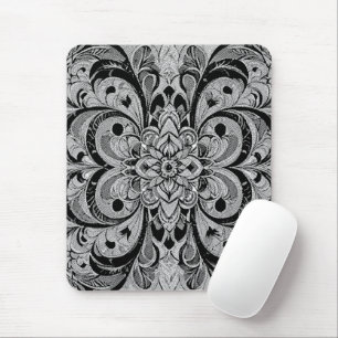 Farbsymphonie Mandala – Kräftige psychedelische Bl Mousepad