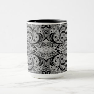 Farbsymphonie Mandala – Kräftige psychedelische Bl Tasse