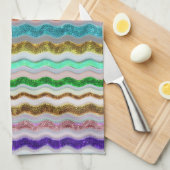 Färbt mit schmarotzerartigen Streifen Geschirrtuch (Viertel Falte)