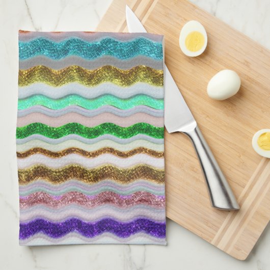 Färbt mit schmarotzerartigen Streifen Geschirrtuch (Viertel Falte)