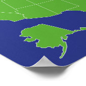 Farbtabelle der Staaten Poster (Ecke)