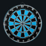 Farbtafel in Blau und Schwarz Dartscheibe<br><div class="desc">Blau und schwarz gestörte Farbdartplatine. Vintages Dartboard mit rustikal bedrücktem Design. Ideal für Zuhause,  Büro,  Party,  menschliche Höhle,  Bar,  Pub,  Restaurant etc. Farben können geändert werden.</div>