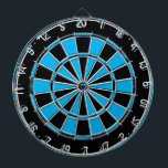 Farbtafel in Blau und Schwarz Dartscheibe<br><div class="desc">Blau und schwarz gestörte Farbdartplatine. Vintages Dartboard mit rustikal bedrücktem Design. Ideal für Zuhause,  Büro,  Party,  menschliche Höhle,  Bar,  Pub,  Restaurant etc. Farben können geändert werden.</div>