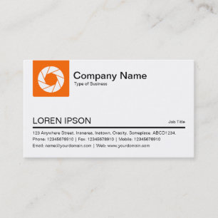 Farbtafel - Orange - Symbol für die weiße Blende Visitenkarte