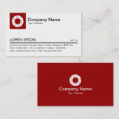 Farbtafel - Ruby Red - Weißes Farbsymbol Visitenkarte (Vorne/Hinten)