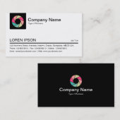 Farbtafel - Schwarz - Symbol für die Farbanzeige Visitenkarte (Vorne/Hinten)