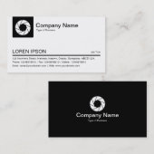 Farbtafel - Weißes Apertur-Symbol - Schwarz Visitenkarte (Vorne/Hinten)