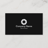 Farbtafel - Weißes Apertur-Symbol - Schwarz Visitenkarte (Rückseite)