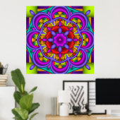 Farbtanz, abstrakter Kaleidoskop Wallart Poster (Heimbüro)