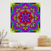 Farbtanz, abstrakter Kaleidoskop Wallart Poster (Küche)