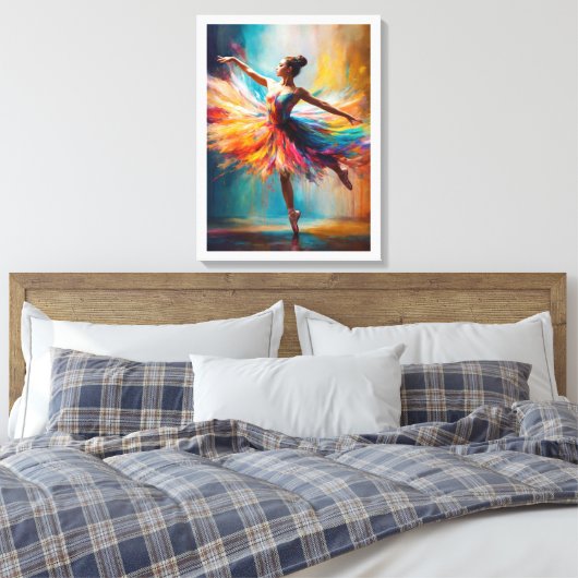 Farbtanz Leinwanddruck (Insitu (Schlafzimmer))