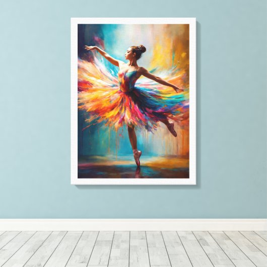 Farbtanz Leinwanddruck (Insitu (Holzboden))