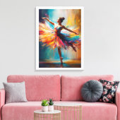 Farbtanz Leinwanddruck (Insitu (Wohnzimmer))