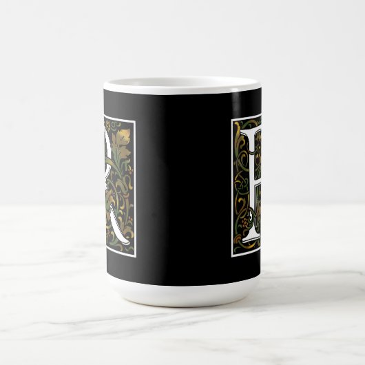 FarbTasse des Monogramm-R Kaffeetasse (Mittel)