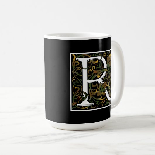 FarbTasse des Monogramm-R Kaffeetasse (VorderseiteRechts)