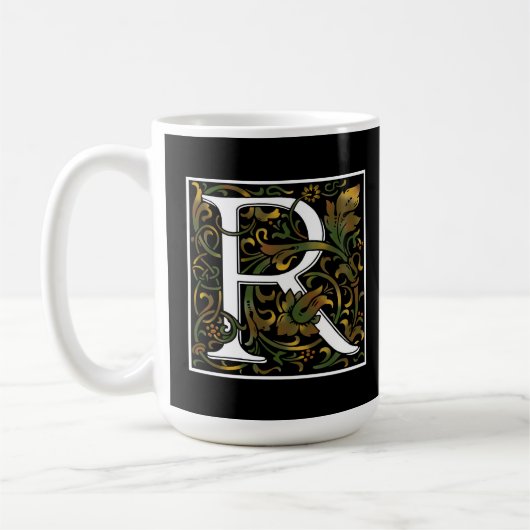 FarbTasse des Monogramm-R Kaffeetasse (Links)