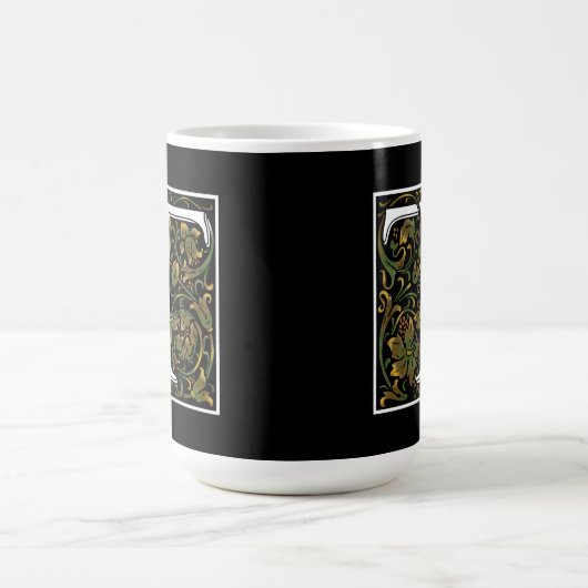 FarbTasse des Monogramm-T Kaffeetasse (Mittel)