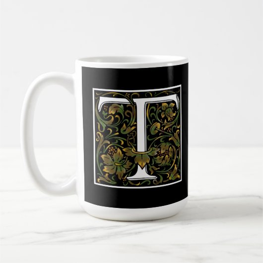 FarbTasse des Monogramm-T Kaffeetasse (Links)