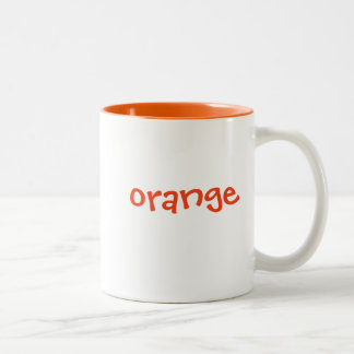 FarbTassen-Set: Orange, zusammenpassender orange Zweifarbige Tasse
