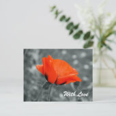 Farbtaste mit Liebe-Postkarte Postkarte (Stehend Vorderseite)