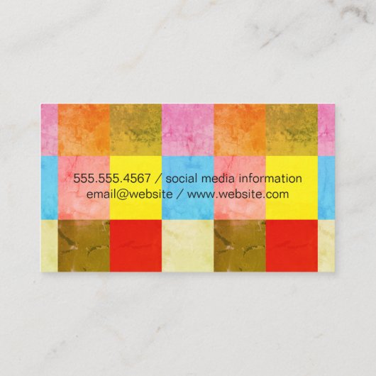 Farbtasten Visitenkarte (Rückseite)