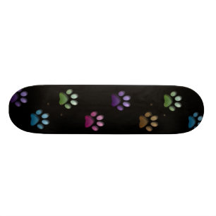 Farbtatze druckt Skateboard