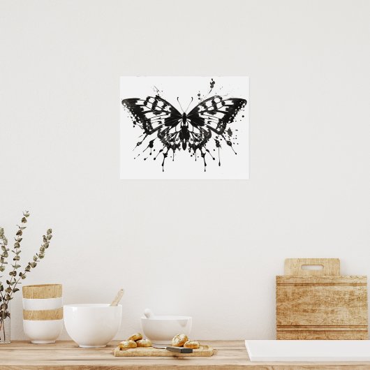 Farbtest Rorschach | Nr. | Schmetterling Poster (Küche)
