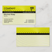 Farbtex verbannt - Konzentrierte Ringe - Gelb Visitenkarte (Vorne/Hinten)