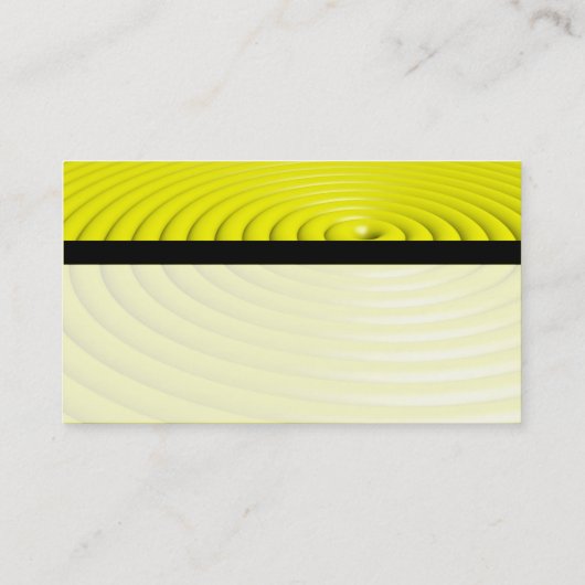 Farbtex verbannt - Konzentrierte Ringe - Gelb Visitenkarte (Rückseite)