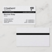 Farbtex verbannt - Schwarz und Weiß (Gold) Visitenkarte (Vorne/Hinten)