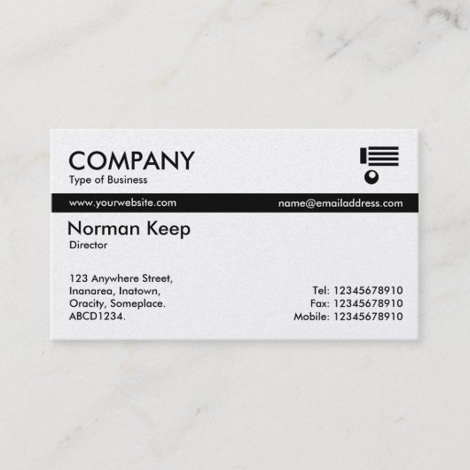 Farbtex verbannt - Schwarz und Weiß (Gold) Visitenkarte (Vorderseite)