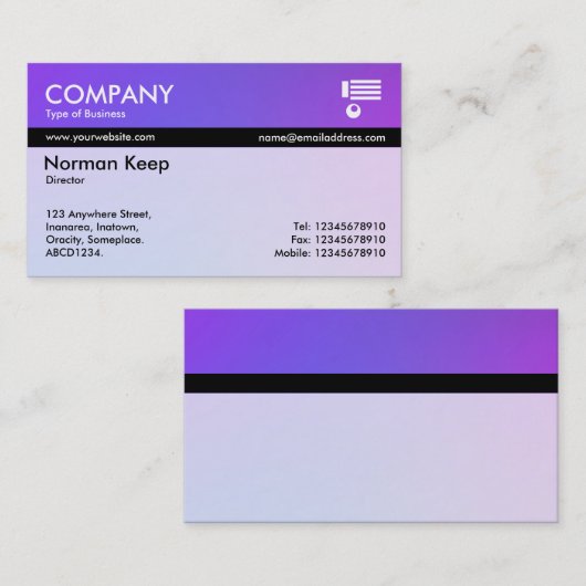 FarbTex verbannt - weiche Farbradien Visitenkarte (Vorne/Hinten)