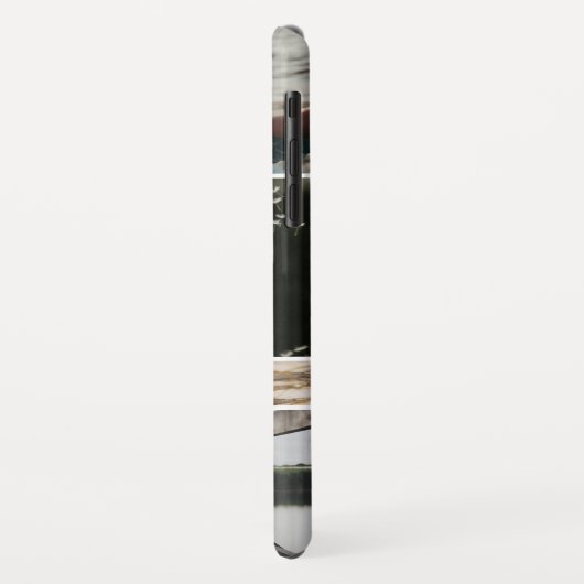 Farbtext Weißer Marmor 3 BilderCollage Case-Mate iPhone Hülle (Hinten/Links)