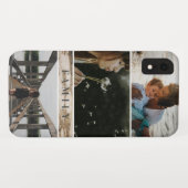 Farbtext Weißer Marmor 3 BilderCollage Case-Mate iPhone Hülle (Rückseite (Horizontal))