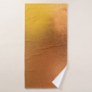 Farbtextur aus Gold oder Folie abstrakt, und Badehandtuch